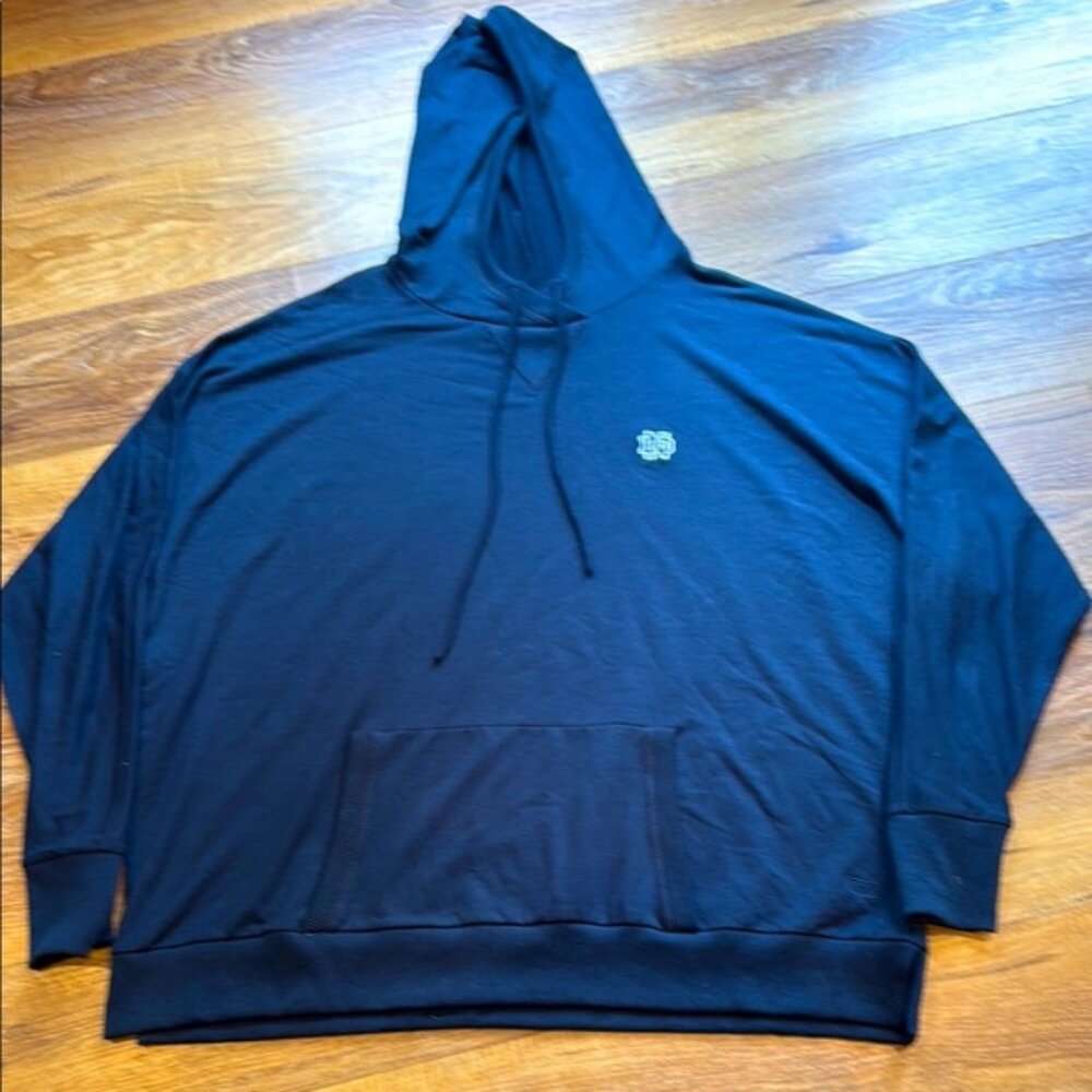 Cutter & Buck Notre Dame Long Sleeve Hoody (Navy & White)(Size: XXXL) EUC